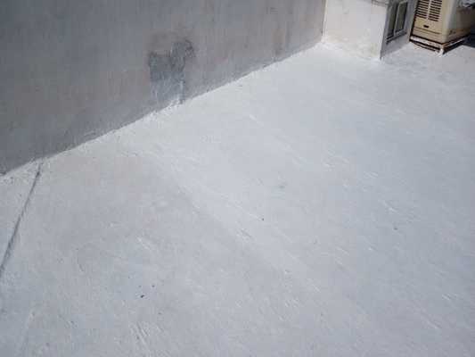 Waterproofed surface