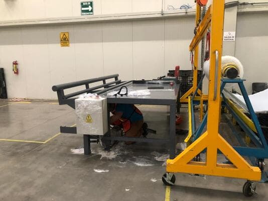 Welded metal structure in an industrial plant